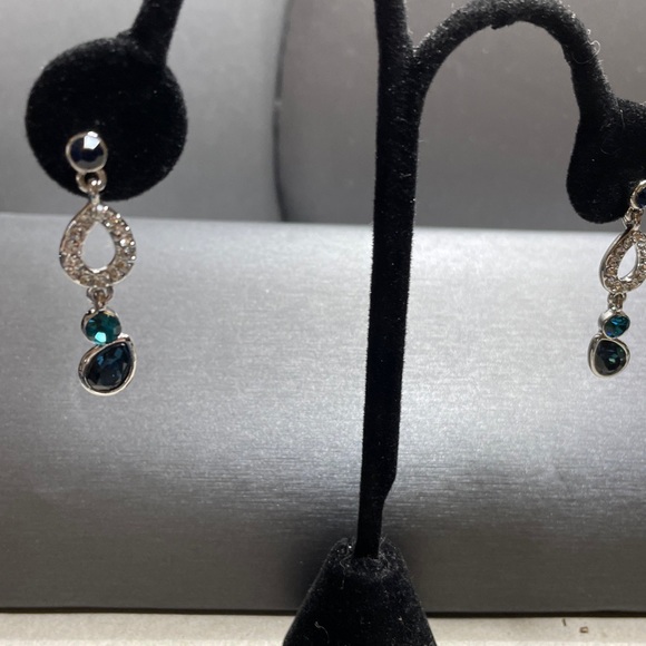 Diane Katzman signature Rhinestones dangle & drop earrings NOS featured in Elle - Picture 4 of 9